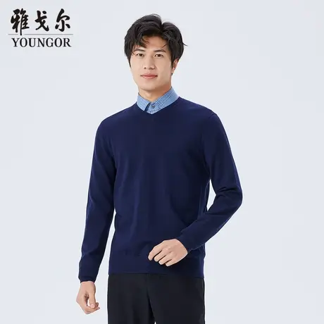 雅戈尔奥莱 商场同款男士羊毛衫秋冬新款官方商务休闲保暖羊毛衫商品大图