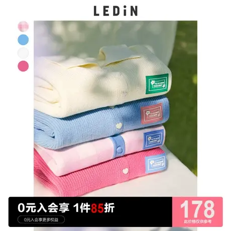 早春针织乐町短款毛衣女休闲春季Polo领内搭宽松上衣针织衫商品大图