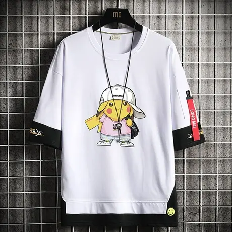 棉感t恤男士短袖潮牌潮流ins衣服青少年学生体恤半袖2025新款夏季商品大图