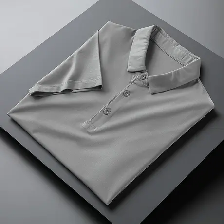 莫代尔短袖polo衫男商务休闲夏季翻领t恤男装潮牌冰丝半袖上衣服商品大图