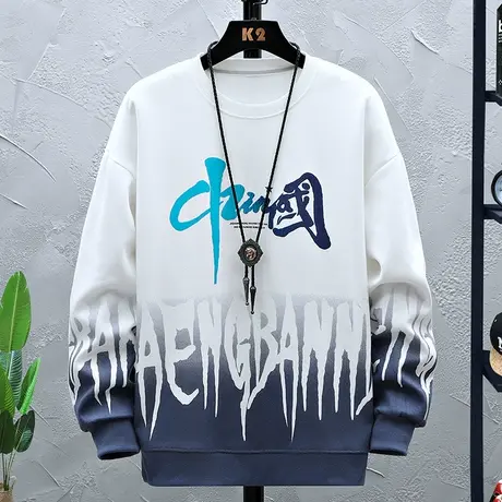 春秋季长袖t恤男孩12-15岁高初中学生13纯棉卫衣14大童打底衫上衣商品大图