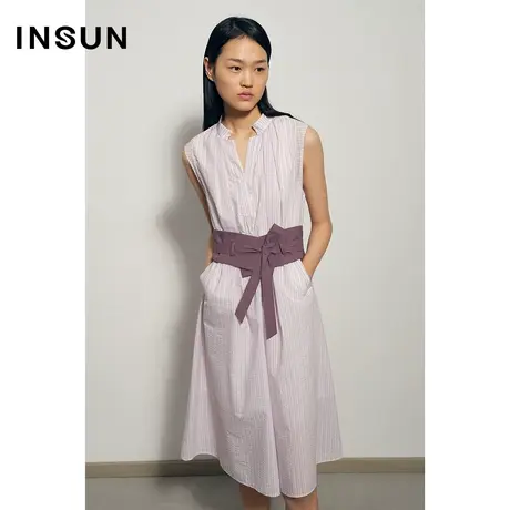 INSUN恩裳夏季修身束腰小众连衣裙图片