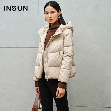 INSUN恩裳线上专选冬季压光长白山鹅绒羽绒服商品大图