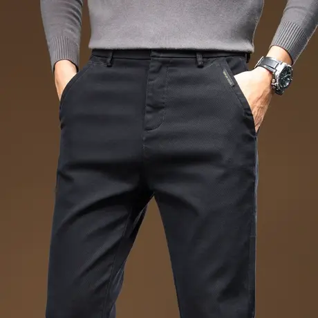 春秋款男士高端直筒休闲裤子春季男款中年爸爸装商务西裤春天男装商品大图