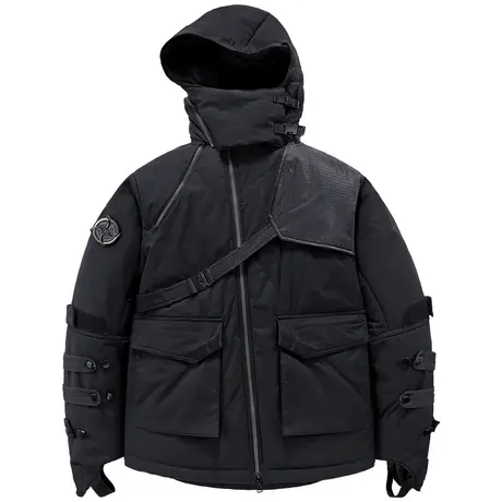 VIP连帽棉衣男冬季加厚机能风忍者工装外套拼接棉服设计感棉袄潮图片