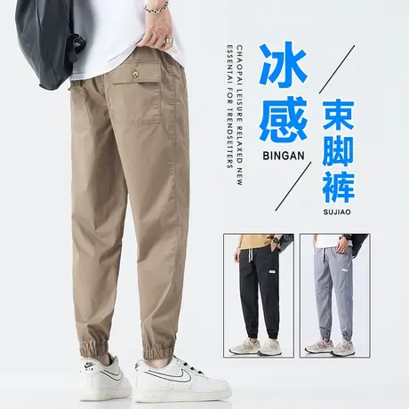 夏季薄款潮牌痞帅气男生卡其色休闲裤男士阿美咔叽工装男装男裤子商品大图