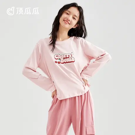 顶瓜瓜睡衣女春秋款纯棉长袖甜美可外穿家居服套装商品大图