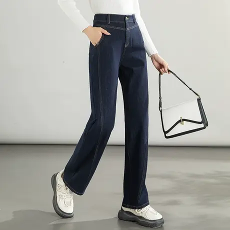 2024新款香蕉镰刀裤高腰牛仔裤女宽松阔腿裤春秋裤子女窄版直筒裤商品大图