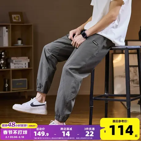 唐狮2024春夏男休闲裤宽松阔腿运动裤子男款潮酷工装日系风长裤商品大图