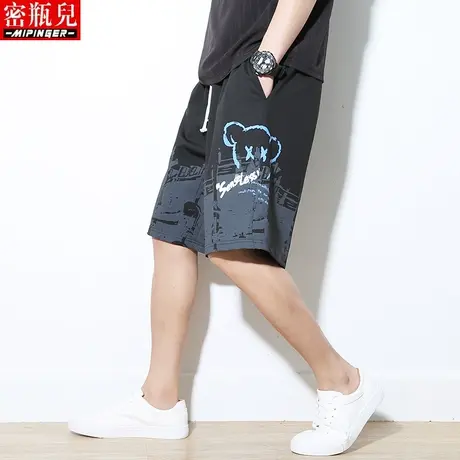 密瓶儿青少年短裤男夏季男士五分裤裤子宽松直筒休闲运动大码中裤商品大图