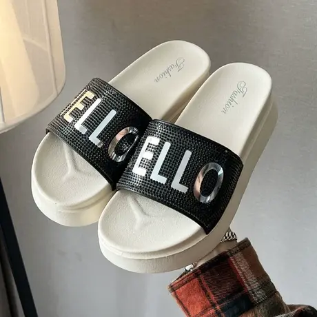 拖鞋女2024新款夏季外穿网红百搭时尚凉拖室内家居踩屎感沙滩鞋软商品大图