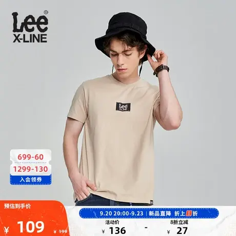 LeeXLINE23新品标准版型logo多色圆领男短袖T恤LMT005图片