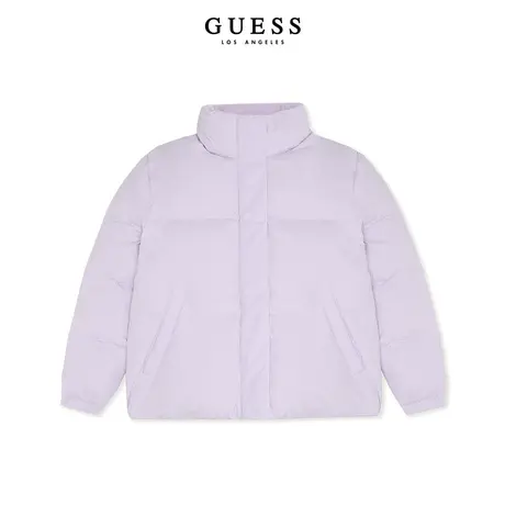 【秀智明星同款】GUESS23新冬女保暖短款面包服羽绒服-YN4W9891K图片