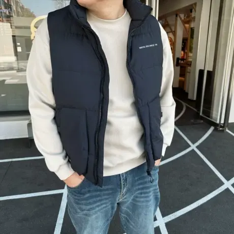 大依无忧冬新款潮胖子大号加肥加大码男士立领羽绒马甲背心坎肩图片