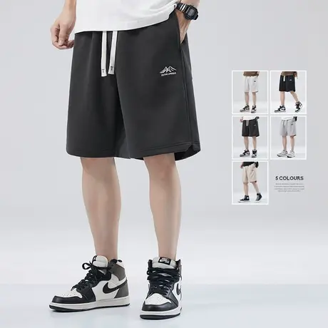 hansca休闲短裤男2025新款夏季美式宽松跑步运动大码潮牌五分卫裤图片
