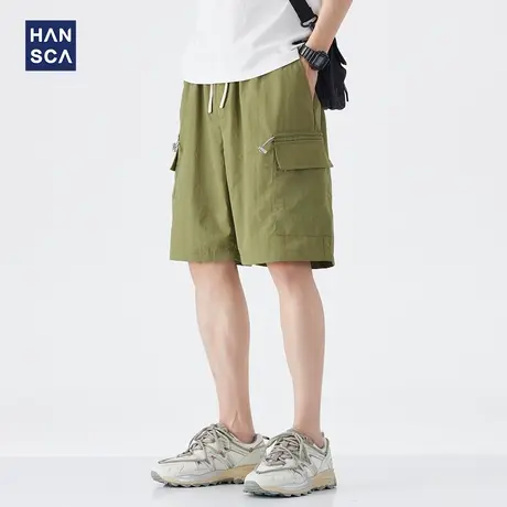 hansca轻薄速干工装短裤男2025夏季挺阔抗皱透气百搭休闲五分裤子商品大图