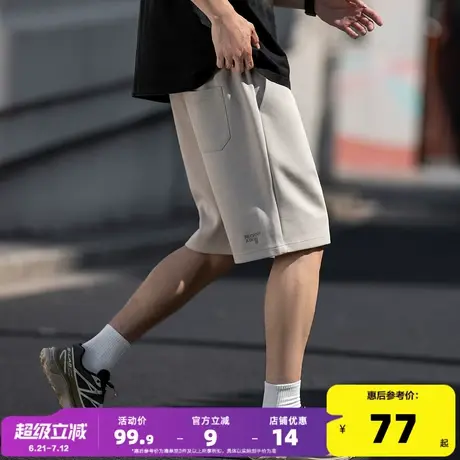 唐狮2025夏季新款男士休闲短裤抽绳五分裤宽松运动直筒裤子小细节商品大图