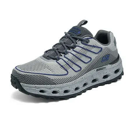 Skechers斯凯奇2024年春夏新款男鞋轻质跑步鞋厚底增高休闲运动鞋商品大图