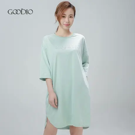 歌帝【直播】渐变绣字女家居裙 GDB0110商品大图