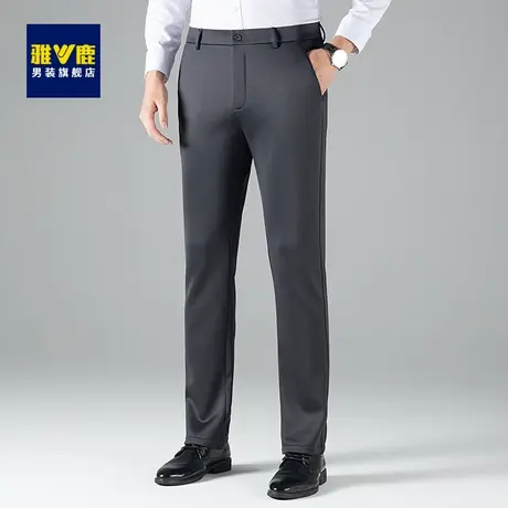 雅鹿男士休闲裤秋春秋2023年新款修身商务西装裤加厚小脚正装西裤商品大图
