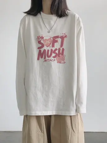 白色内搭打底衫女2023新款秋冬季加绒中长遮屁股洋气长袖t恤上衣商品大图