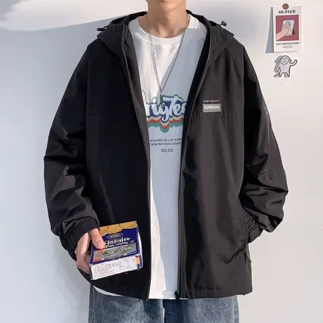 唐狮男士冬装棉衣短款连帽工装棉服宽松棉袄外套韩版潮简约休闲图片