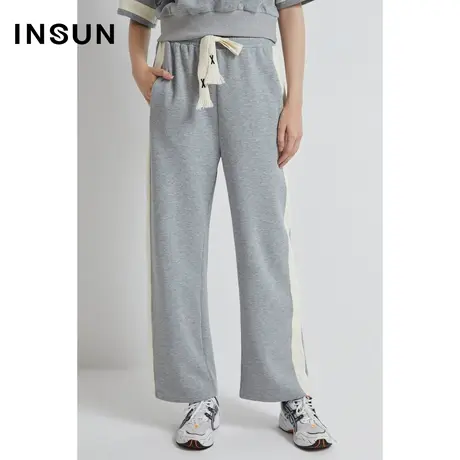INSUN恩裳线上专选夏季柔软休闲直筒阔腿裤图片