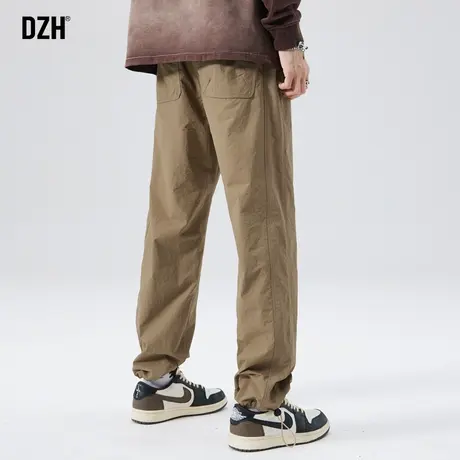 男士卡其色裤子潮流男秋款2024新款休闲男裤直筒防水冲锋裤登山裤商品大图