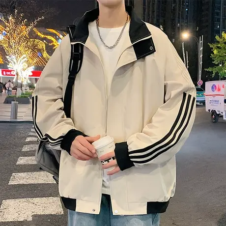 男士飞行夹克外套春秋冬季2024新款美式棒球服潮牌男生港风冲锋衣图片