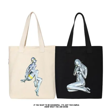 秀洛空山基机械姬帆布袋性感女机器人单肩包潮购物袋书包补课包包商品大图