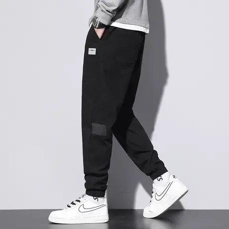 长裤子男秋冬款韩版潮流宽松黑色运动裤小脚束脚九分卫裤休闲百搭商品大图