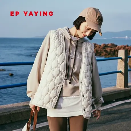 EP YAYING雅莹女装 松花江白鸭绒羽绒马甲外套 2023秋冬新款Y009A商品大图