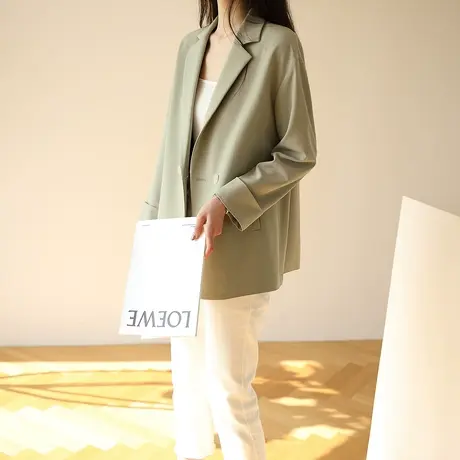 嘉茱莉春秋款小西装外套女休闲韩版西服女小个子短款设计感英伦风图片