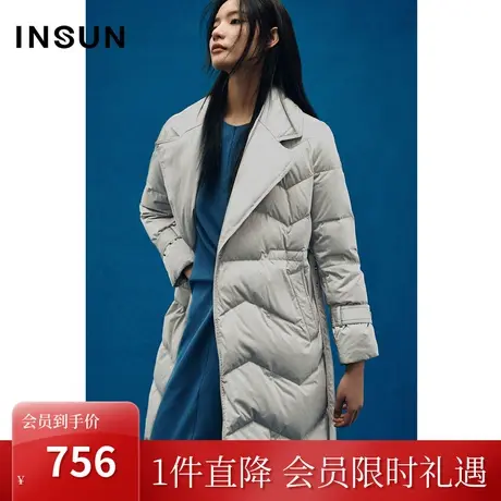 [轻商务]恩裳COVER冬季2022柔肤感面料简约白鸭绒防水羽绒服商品大图