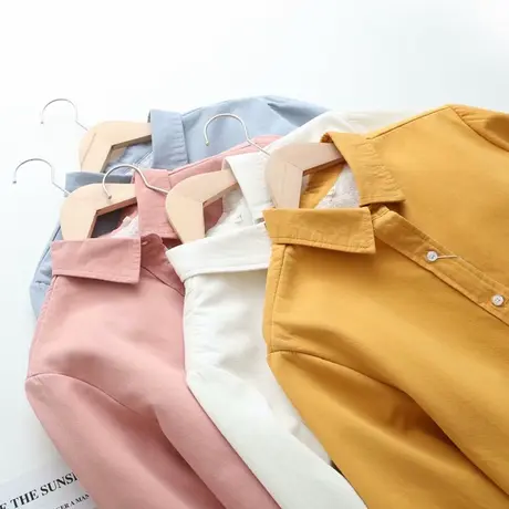 韩版纯色加厚加绒白色衬衫女长袖保暖冬新款宽松上衣轻熟打底衬衣图片