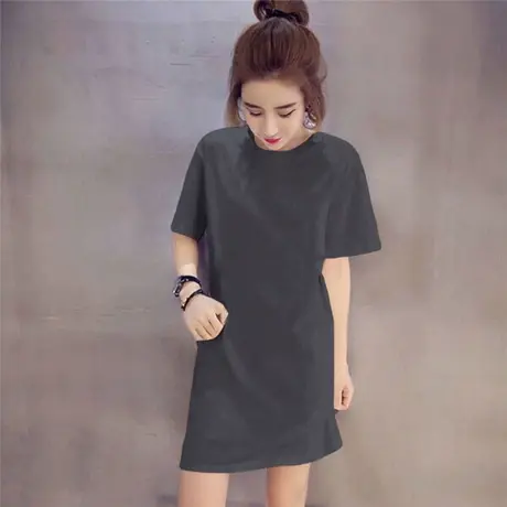 孕妇夏装上衣韩版中长款宽松短袖t恤女时尚款怀孕体恤连衣裙潮妈图片