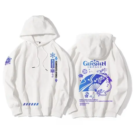 原神游戏动漫周边联名衣服神里绫华印象cos连帽卫衣秋季男女外套商品大图