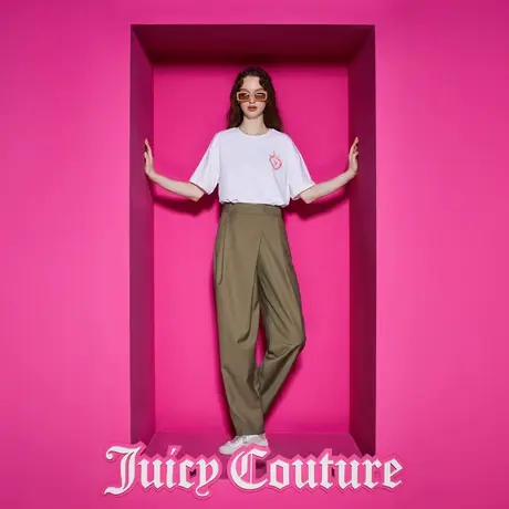 Juicy Couture橘滋2023新款率性休闲不对称宽松女休闲裤商品大图