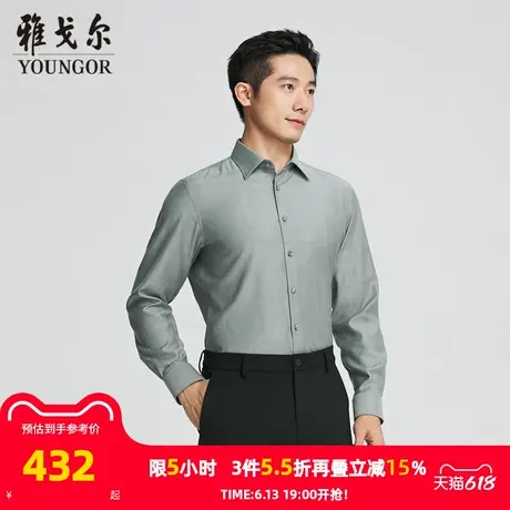 【商场同款】雅戈尔男士衬衫春秋新款官方商务休闲上班穿衬衫男商品大图