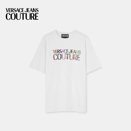 【限时优惠】VERSACE JEANS COUTURE 男士Logo T恤棉质印花短袖商品大图