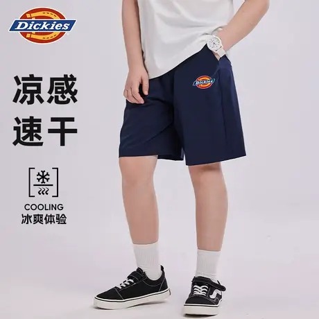 Dickies童装男童裤子夏季儿童凉感轻薄五分裤男孩夏季运动短裤潮A商品大图
