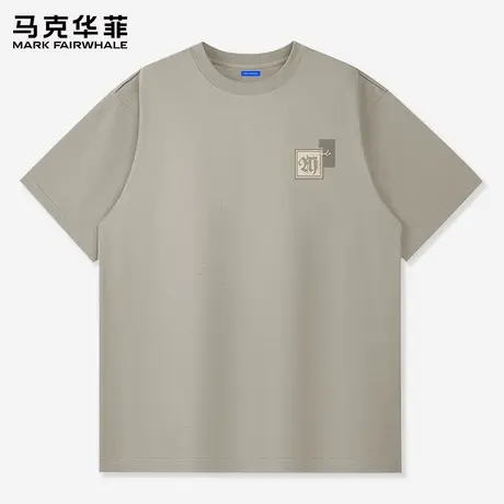 【重磅纯棉】马克华菲美式复古字母印花t恤短袖男生宽松半袖上衣X商品大图
