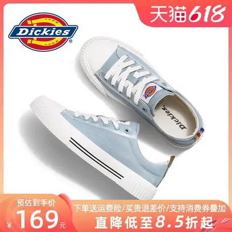 Dickies帆布鞋女鞋2025夏季新款夏季薄款小白鞋平底布鞋百搭单鞋商品大图