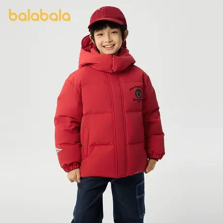 巴拉巴拉童装儿童羽绒服男童2025新款春装防泼水连帽商品大图
