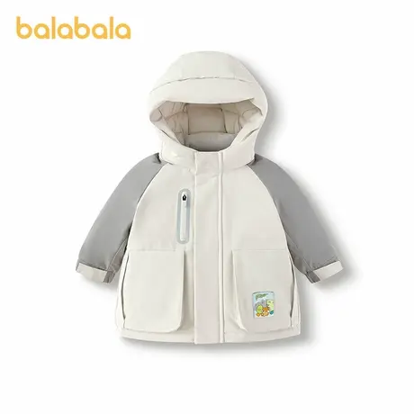 巴拉巴拉balaOne童装儿童羽绒服女童男童2025年连帽冬季蓄热外套商品大图