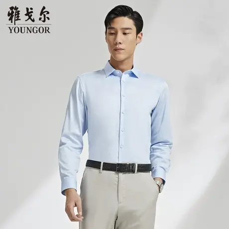 雅戈尔奥莱 男装商务休闲秋新款纯棉长袖衬衫商品大图