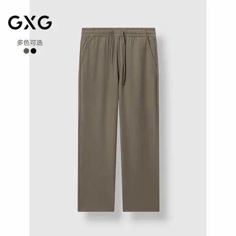 GXG男装 宽松直筒休闲裤日常通勤简约卫裤男士长裤 2025春季新品商品大图