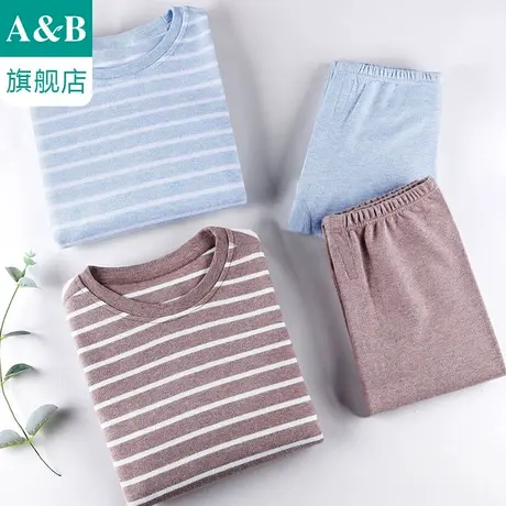 ab内衣男童保暖套装纯棉刷绒儿童圆领宝宝秋衣秋裤Q575图片