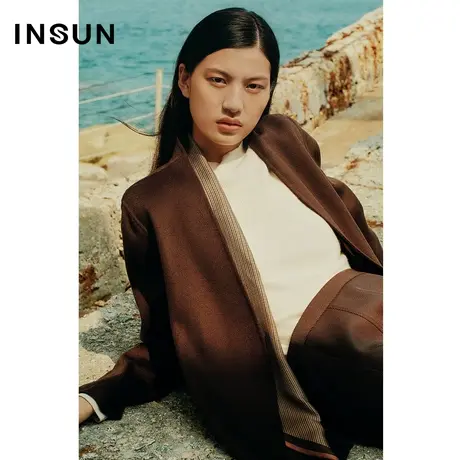 INSUN恩裳冬季羊毛修身打底针织衫商品大图