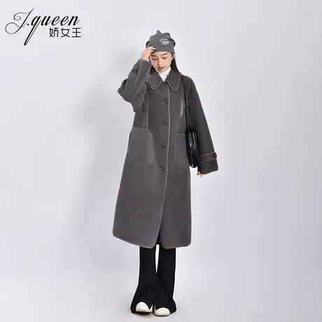 羊羔毛外套女秋冬季新款宽松慵懒风仿皮毛一体中长款加厚棉服大衣图片